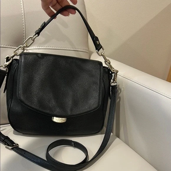 Kate Spade Black Crossbody Bag with Silver Hardware